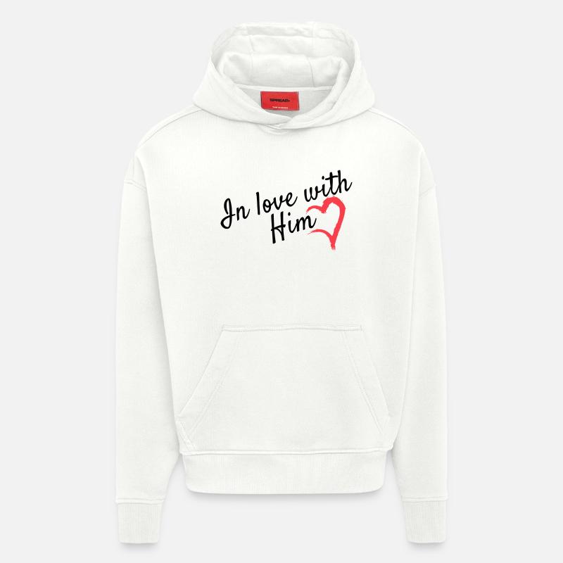 Cher look partenaire - Sweat à capuche bio épais oversize fabriqué en UE - OFF WHITE