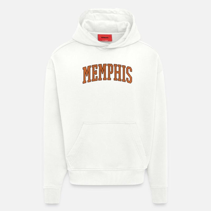 Logo de l’arc varsity de Memphis - Sweat à capuche bio épais oversize fabriqué en UE - OFF WHITE