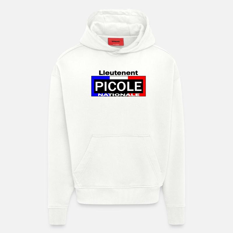Picole Nationale Lieutenant - Sweat à capuche bio épais oversize fabriqué en UE - OFF WHITE