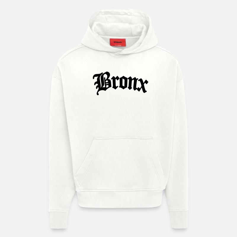 Bronx - Sweat à capuche bio épais oversize fabriqué en UE - OFF WHITE