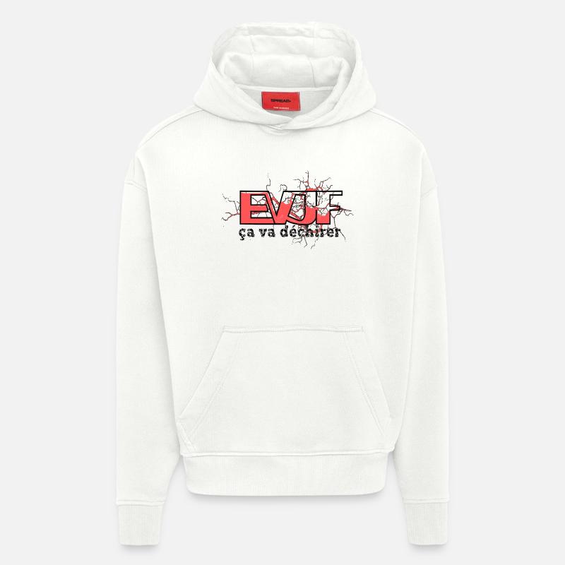 EVJF ça va déchirer - Sweat à capuche bio épais oversize fabriqué en UE - OFF WHITE