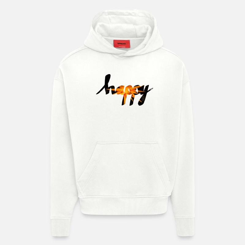 content - Sweat à capuche bio épais oversize fabriqué en UE - OFF WHITE
