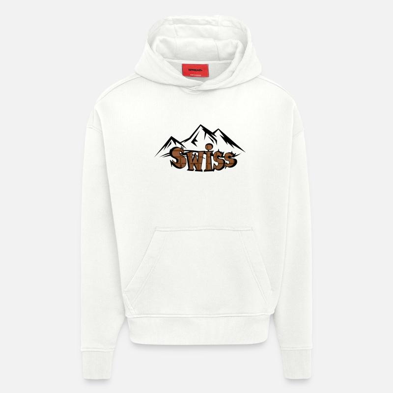 Schweizer Bergschokolade - Hoodie- made by SPREAD  - OFF WHITE
