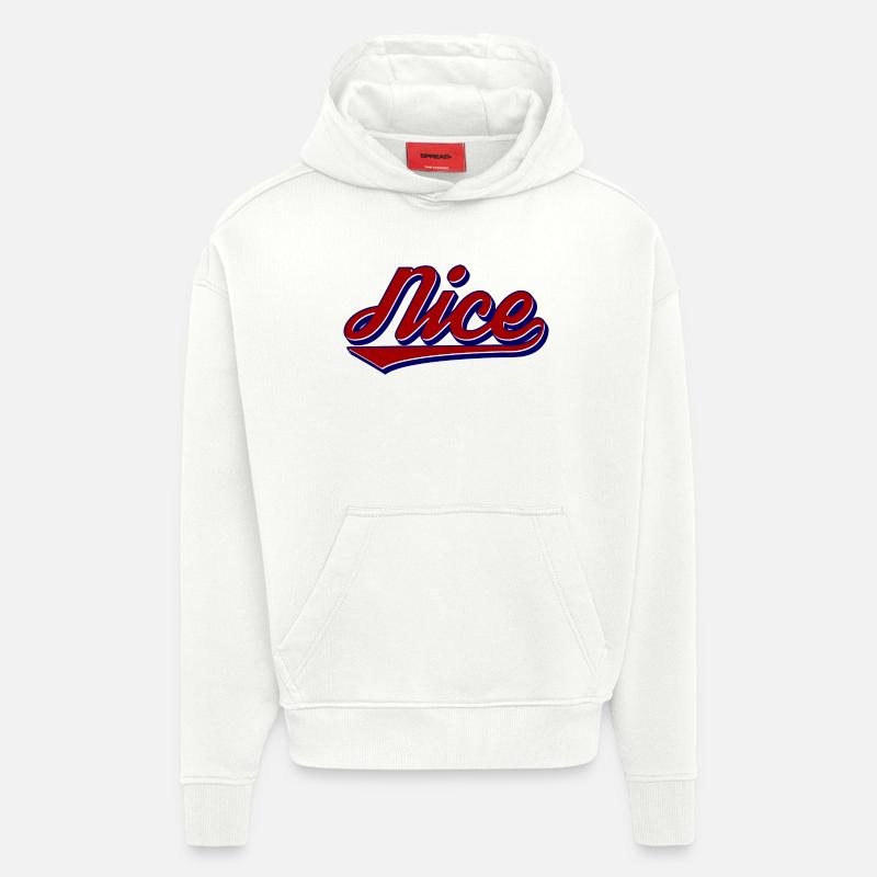 Nice Script Retro Logo Stil - Hoodie- made by SPREAD  - OFF WHITE