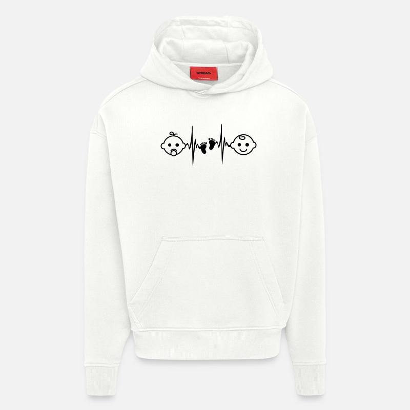 Baby Mädchen oder Junge - Hoodie- made by SPREAD  - OFF WHITE