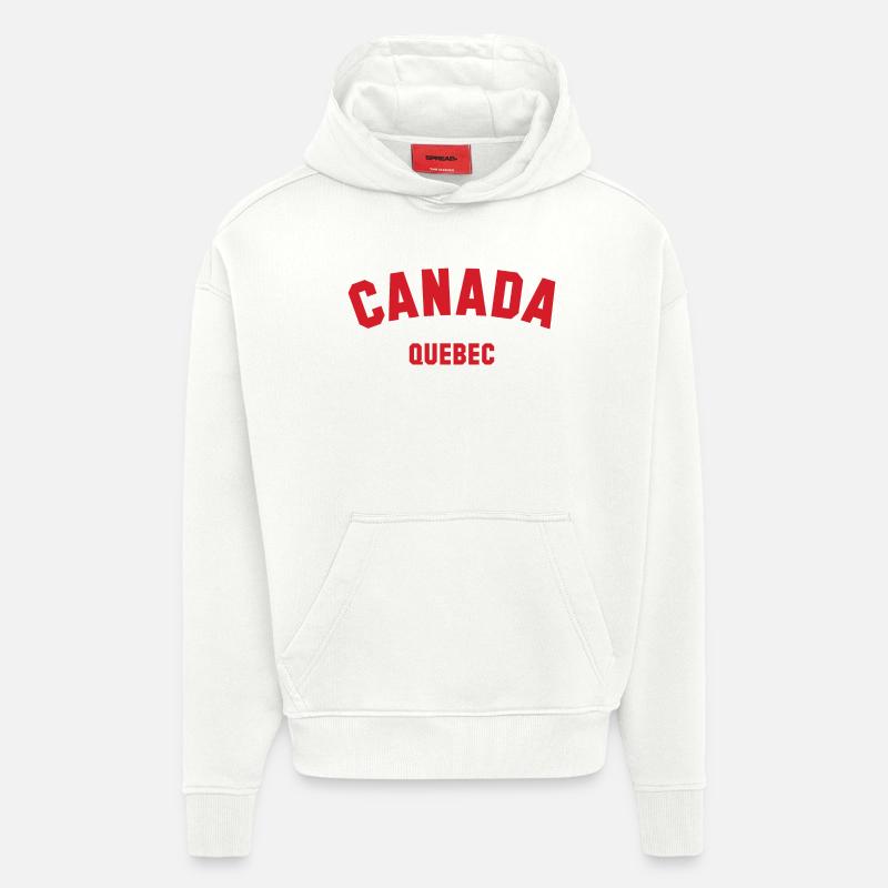 QUÉBEC, Canada Kanada - Sweat à capuche bio épais oversize fabriqué en UE - OFF WHITE