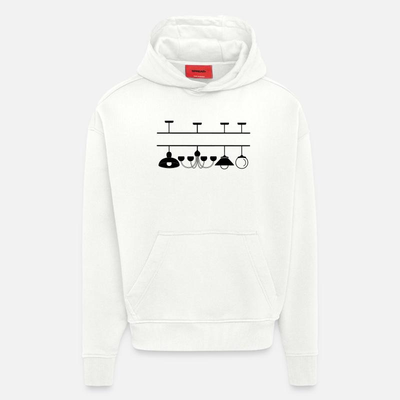 Lampenaussparung für eigenen Text - Hoodie- made by SPREAD  - OFF WHITE