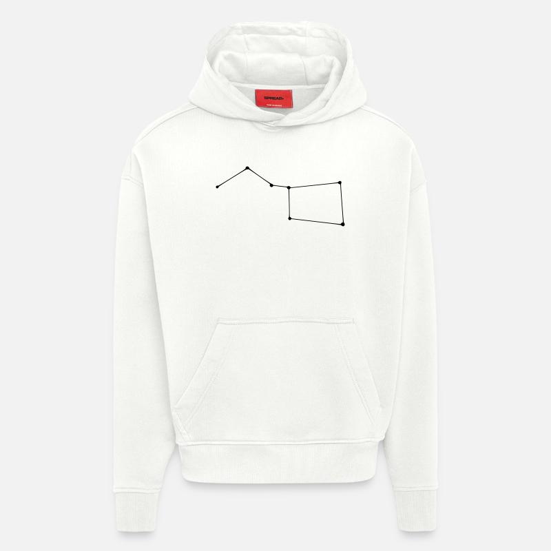 Constellation de la Grande Ourse - Sweat à capuche bio épais oversize fabriqué en UE - OFF WHITE