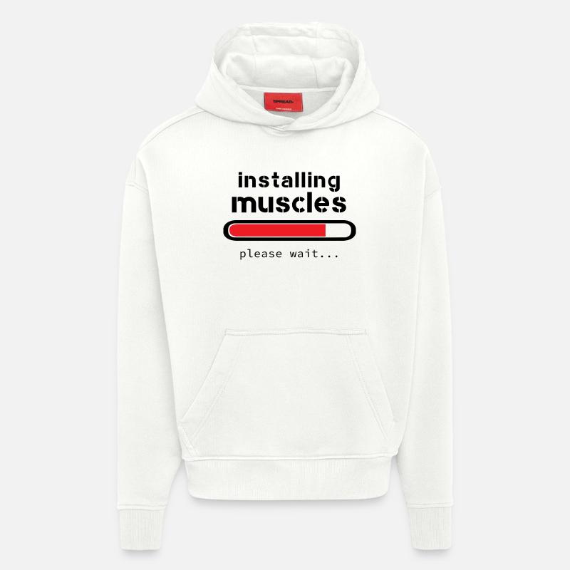 installing muscles - Hoodie- made by SPREAD  - OFF WHITE