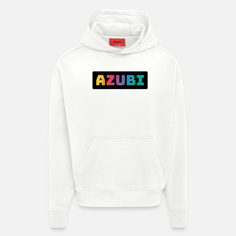 Azubi Tshirt coloured black - Hoodie- made by SPREAD - OFF WHITE