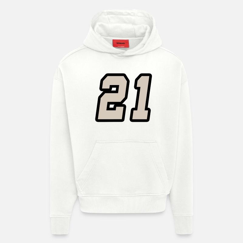 Nummer einundzwanzig 21 - Hoodie- made by SPREAD  - OFF WHITE