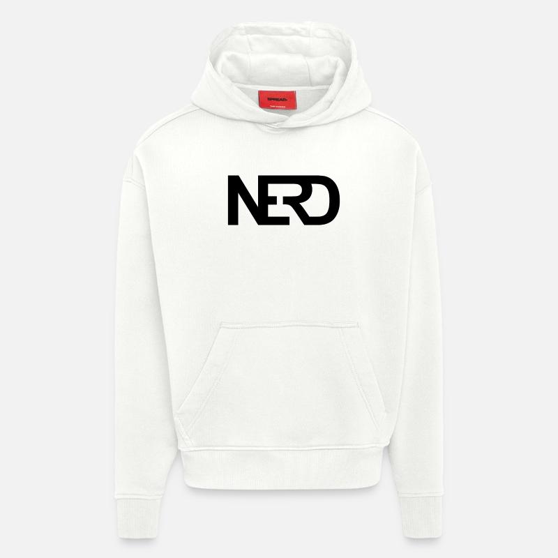 Nerd - Sweat à capuche bio épais oversize fabriqué en UE - OFF WHITE