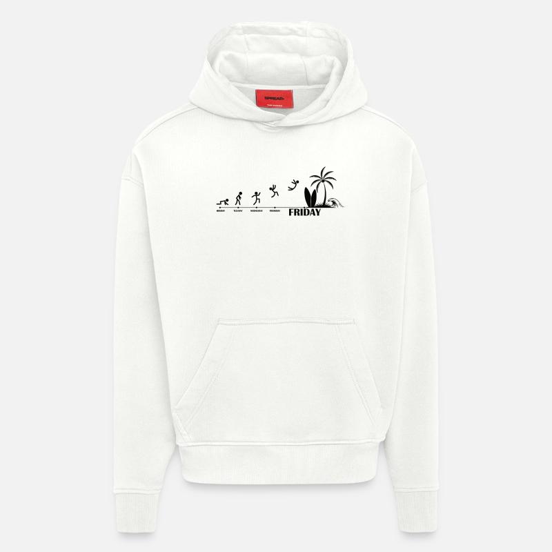 Finally Friday Beach Evolution - Hoodie- made by SPREAD  - OFF WHITE