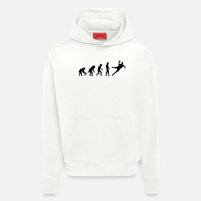 Evolution Handball lustig Design Mannschaft icon - Hoodie- made by SPREAD  - OFF WHITE