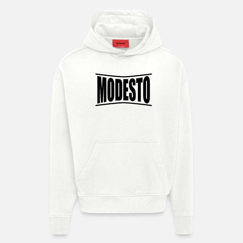 Idée cadeau modeste t-shirt t-shirt - Sweat à capuche bio épais oversize fabriqué en UE - OFF WHITE