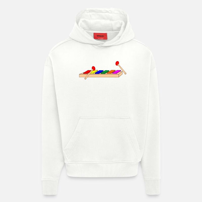 Trommeldreieck oder Tonxylophon - Hoodie- made by SPREAD  - OFF WHITE