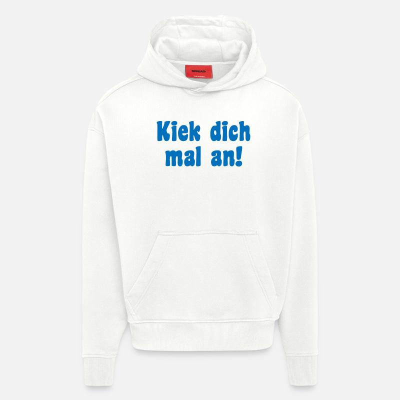 Modèle Dire Berlin - Sweat à capuche bio épais oversize fabriqué en UE - OFF WHITE