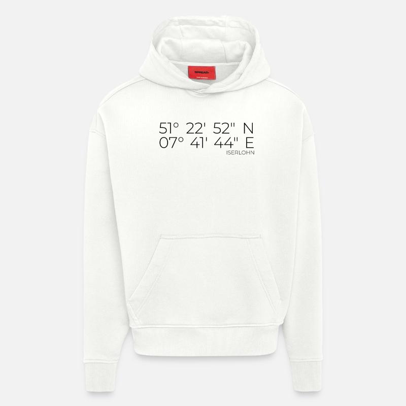 Coordonnées Iserlohn - Sweat à capuche bio épais oversize fabriqué en UE - OFF WHITE