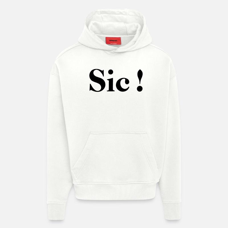 Sic! - Sweat à capuche bio épais oversize fabriqué en UE - OFF WHITE