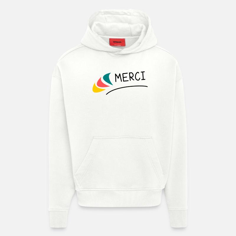 MAÎTRESSE. MERCI. MERCI MAÎTRESSE - Sweat à capuche bio épais oversize fabriqué en UE - OFF WHITE