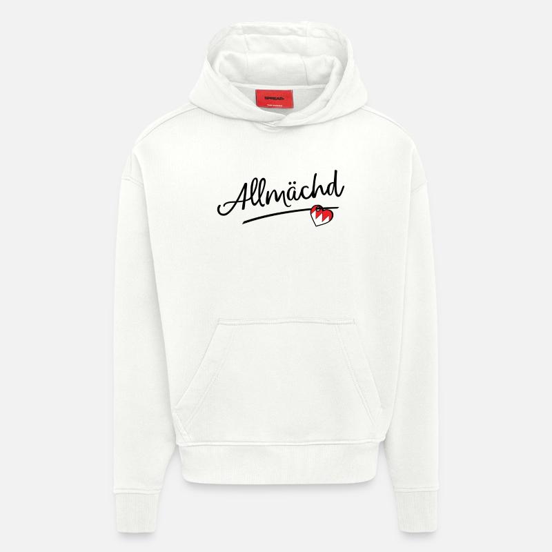 Allmächd - Sweat à capuche bio épais oversize fabriqué en UE - OFF WHITE