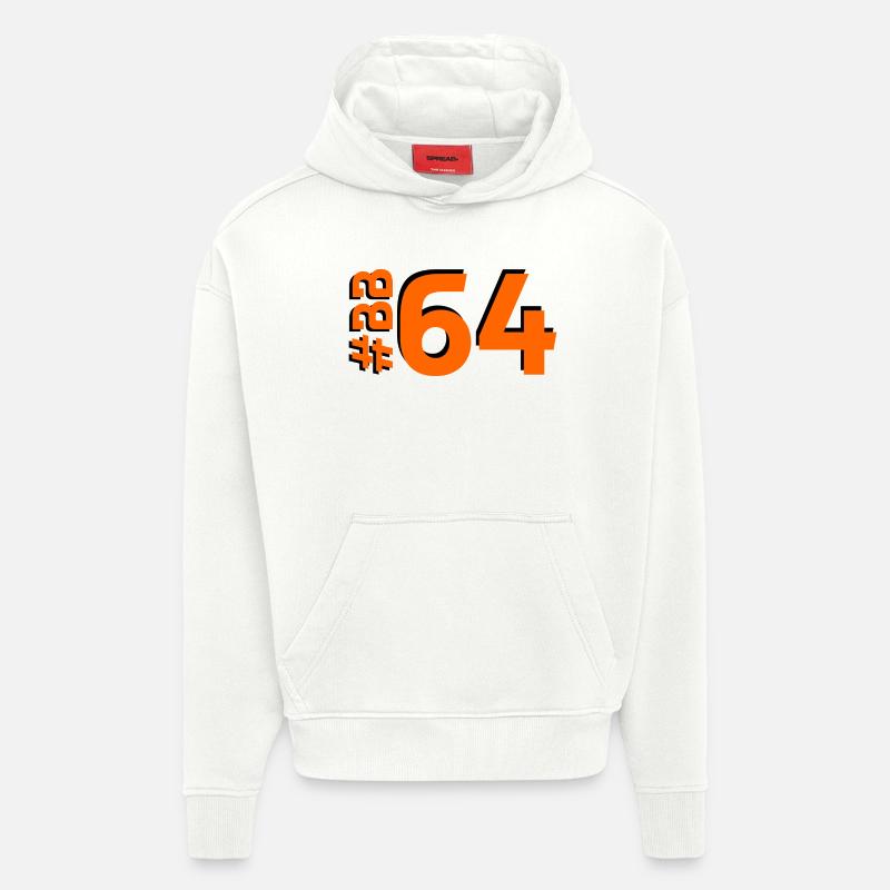 BB64 - Sweat à capuche bio épais oversize fabriqué en UE - OFF WHITE