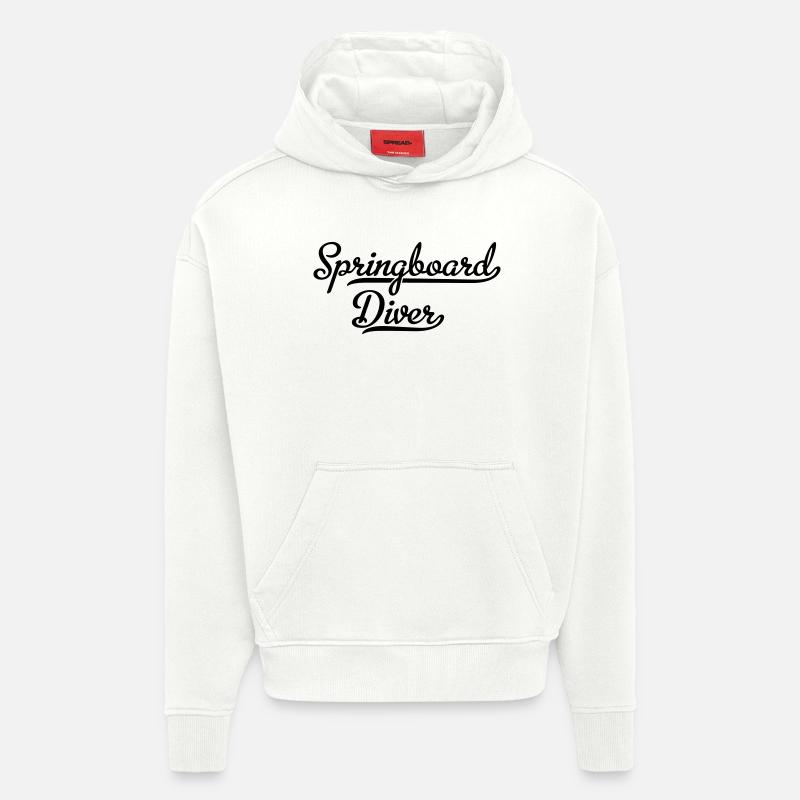 Plongeur - Sweat à capuche bio épais oversize fabriqué en UE - OFF WHITE