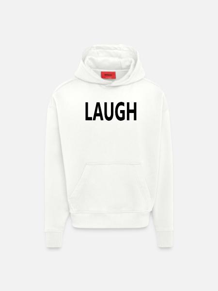 Laugh - Hoodie- made by SPREAD - OFF WHITE