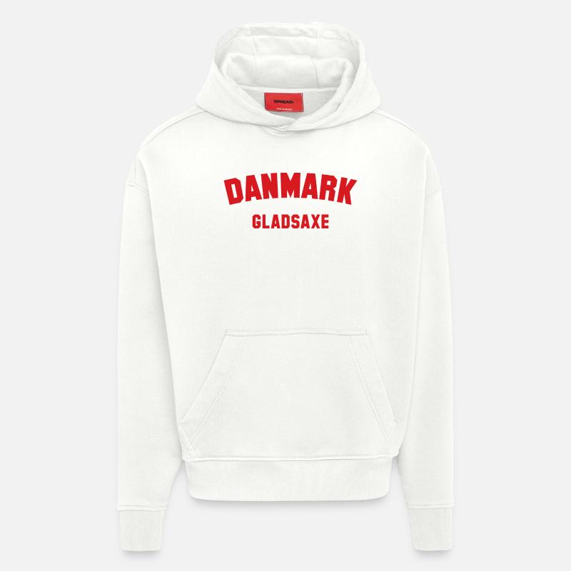 GLADSAXE Danmark Danemark - Sweat à capuche bio épais oversize fabriqué en UE - OFF WHITE