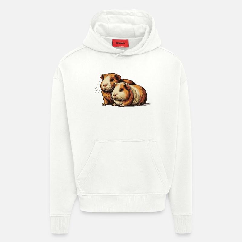 Équipe Mignon - Sweat à capuche bio épais oversize fabriqué en UE - OFF WHITE