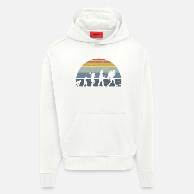 Die Evolution des Silhouettendesigns der Menschheit - Hoodie- made by SPREAD  - OFF WHITE