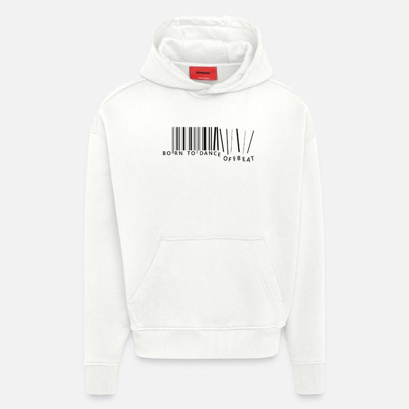 Né pour danser décalé - Sweat à capuche bio épais oversize fabriqué en UE - OFF WHITE