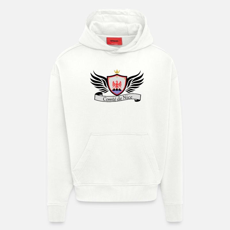 Comté de nice - Sweat à capuche bio épais oversize fabriqué en UE - OFF WHITE