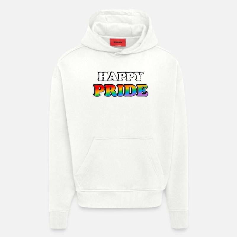 Pride Regenbogen Textdesign - Hoodie- made by SPREAD  - OFF WHITE