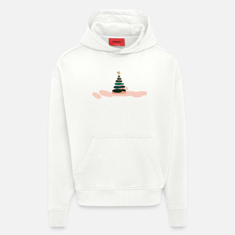 Fabelhafte Weihnachtsbaum Illustration - Hoodie- made by SPREAD  - OFF WHITE