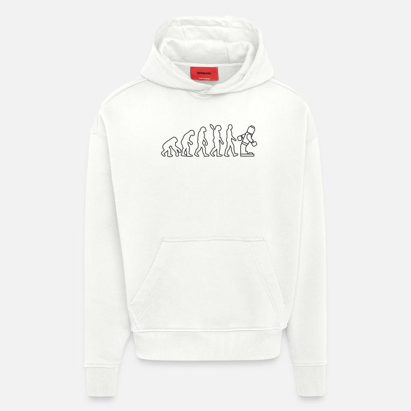 Clamping Brick Evolution Humanity Studded Brick - Hoodie- made by SPREAD  - OFF WHITE