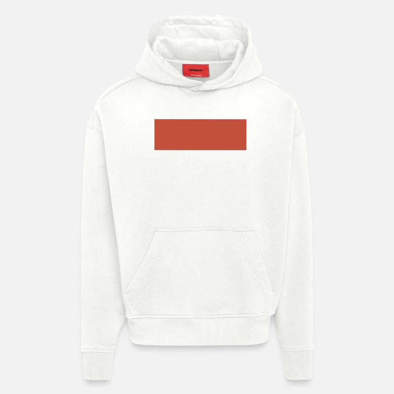 Motif abstrait de tons de terre - Sweat à capuche bio épais oversize fabriqué en UE - OFF WHITE