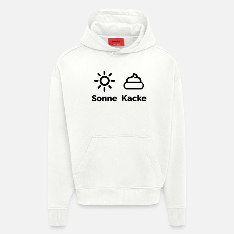 Caca de soleil - Sweat à capuche bio épais oversize fabriqué en UE - OFF WHITE