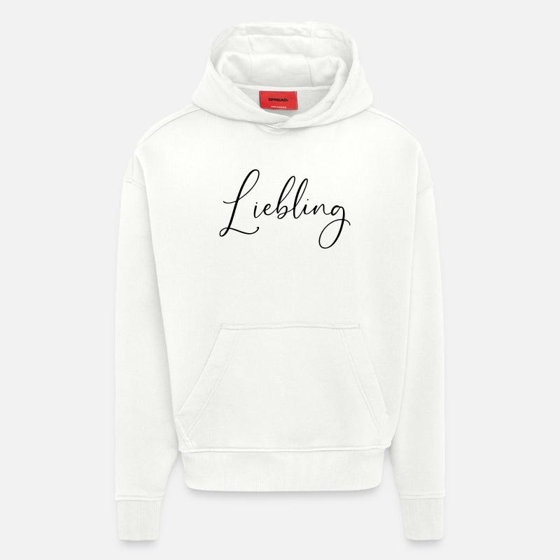 Darling / Conception d’écriture manuscrite - Sweat à capuche bio épais oversize fabriqué en UE - OFF WHITE