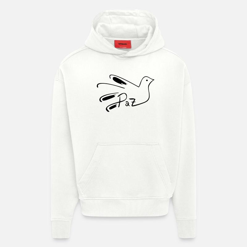 Bunte abstrakte Elemente für einzigartigen Stoff - Hoodie- made by SPREAD  - OFF WHITE