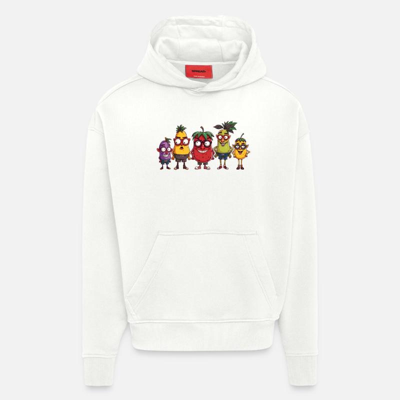fruit - Sweat à capuche bio épais oversize fabriqué en UE - OFF WHITE