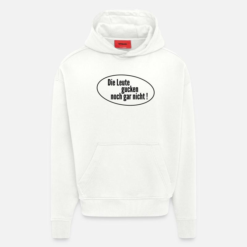 Les gens regardent - Sweat à capuche bio épais oversize fabriqué en UE - OFF WHITE