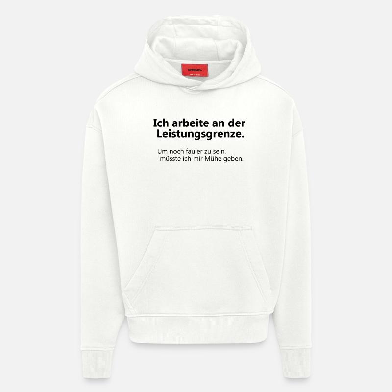 Limite de performance - Sweat à capuche bio épais oversize fabriqué en UE - OFF WHITE