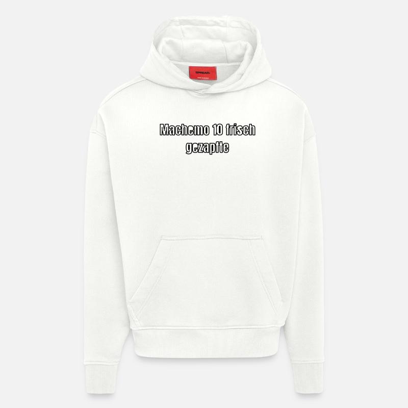 Exploité - Sweat à capuche bio épais oversize fabriqué en UE - OFF WHITE