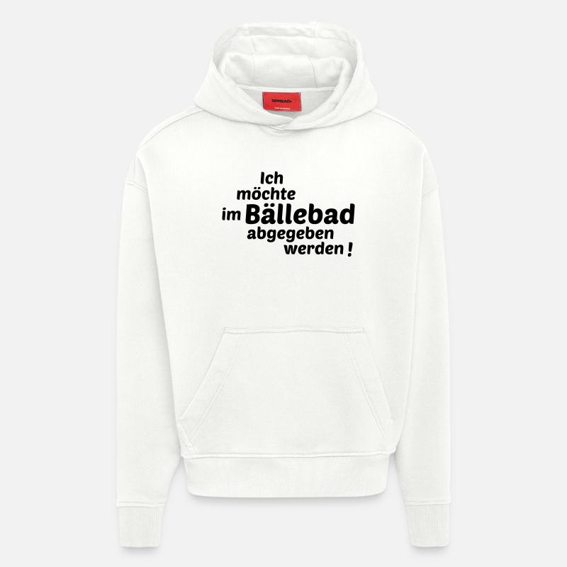 Baellebad - Sweat à capuche bio épais oversize fabriqué en UE - OFF WHITE