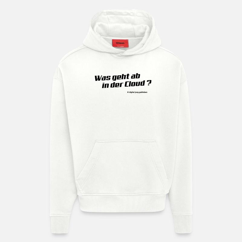 nuage - Sweat à capuche bio épais oversize fabriqué en UE - OFF WHITE