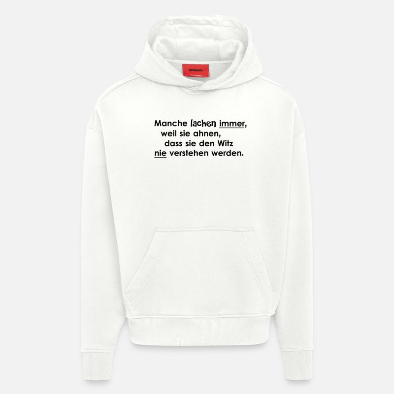 Immer lachen - Hoodie- made by SPREAD  - OFF WHITE