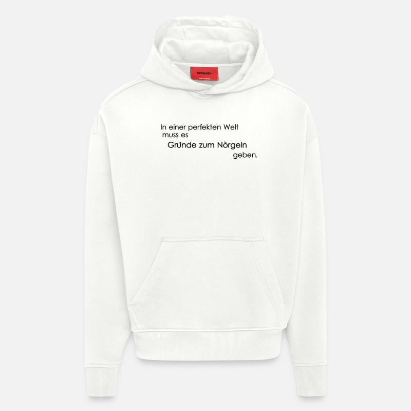 Raison de se plaindre - Sweat à capuche bio épais oversize fabriqué en UE - OFF WHITE