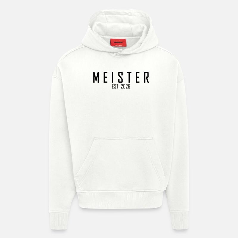 Master est. 2026 - Sweat à capuche bio épais oversize fabriqué en UE - OFF WHITE