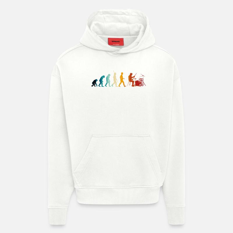 Évolution de la batterie - Sweat à capuche bio épais oversize fabriqué en UE - OFF WHITE